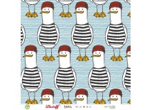 Bio Jersey Lillestoff - Coole Möwe rot